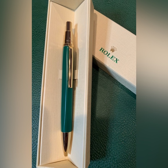 Rolex Ballpoint Pen - Green Gold - Retractable - AD Gift - Rare Item - Picture 6 of 6